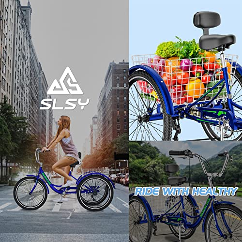 7 Speed 3 Wheel Tricycle with Shopping Basket S3636