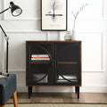 Metal and Glass Door Accent Console R989