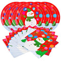 Christmas Snowman Disposable Paper Dinner Plates and Napkins J309382