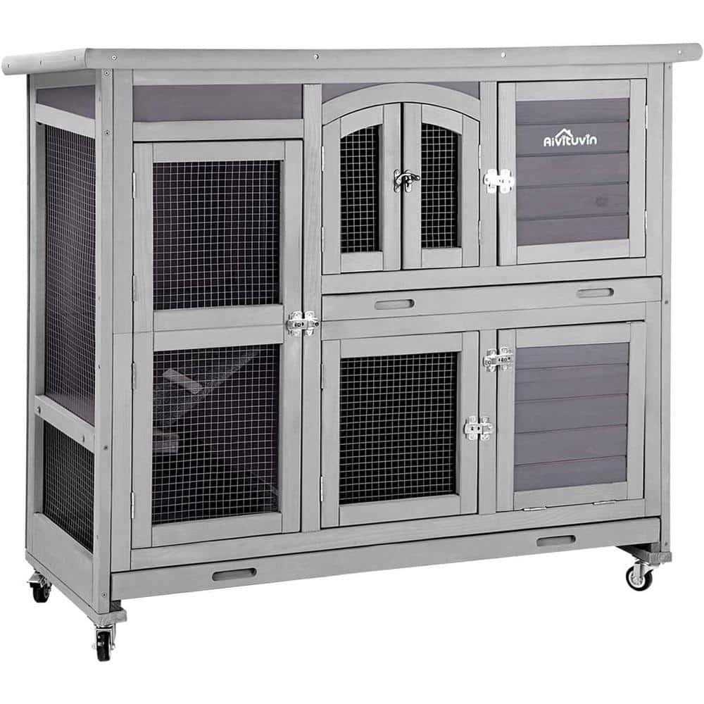 2 Story Rabbit Hutch on Wheels V81795