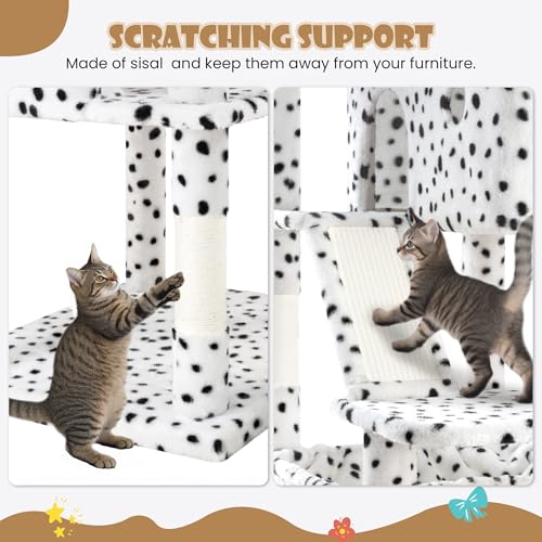 Dark Grey Multi-Level Cat Tree with Sisal Scratching Posts T79474