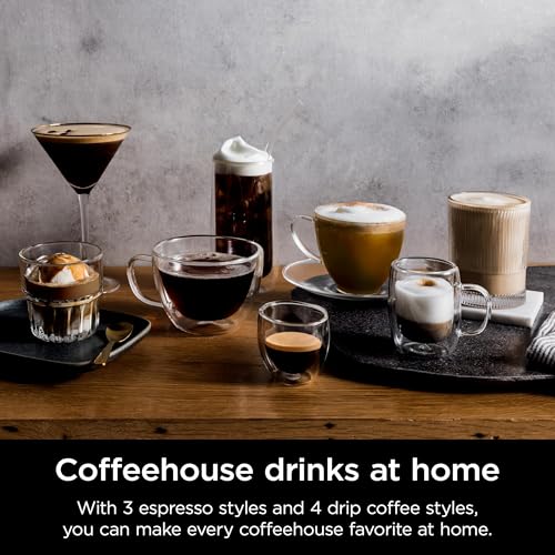 Stainless Steel Espresso Machine and Drip Coffee Maker with Integrated Coffee Grinder and Milk Frother D44176