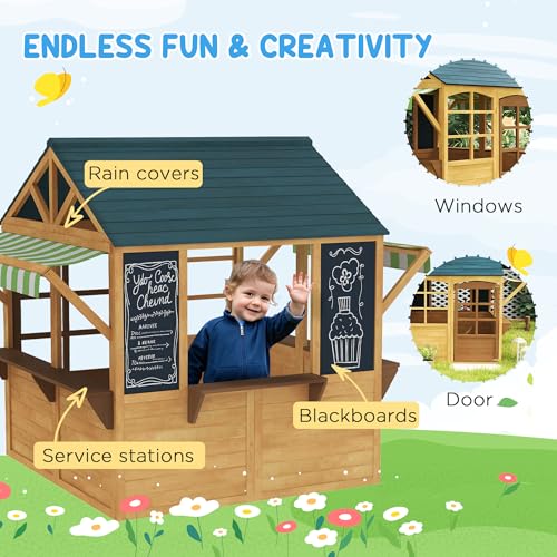 Brown Wooden Foldable Outdoor Playhouse H633