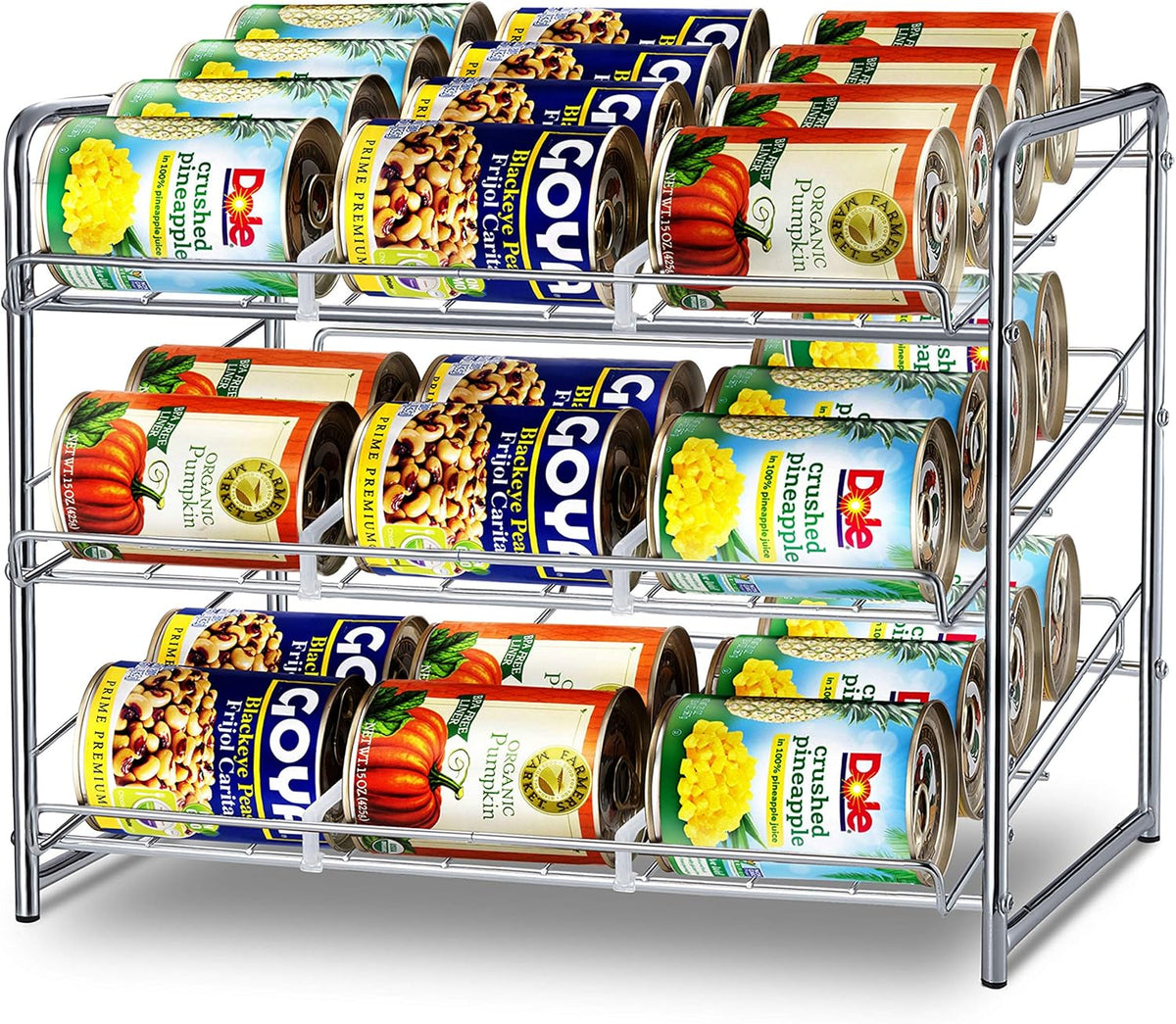 2 Pack Stackable Can Storage Dispenser, Chrome R262419