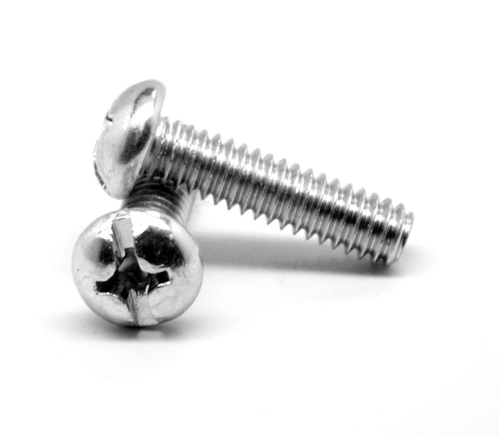 #10-24 x 1 1/4 Coarse Thread Machine Screw Round Head Zinc Plated B6975
