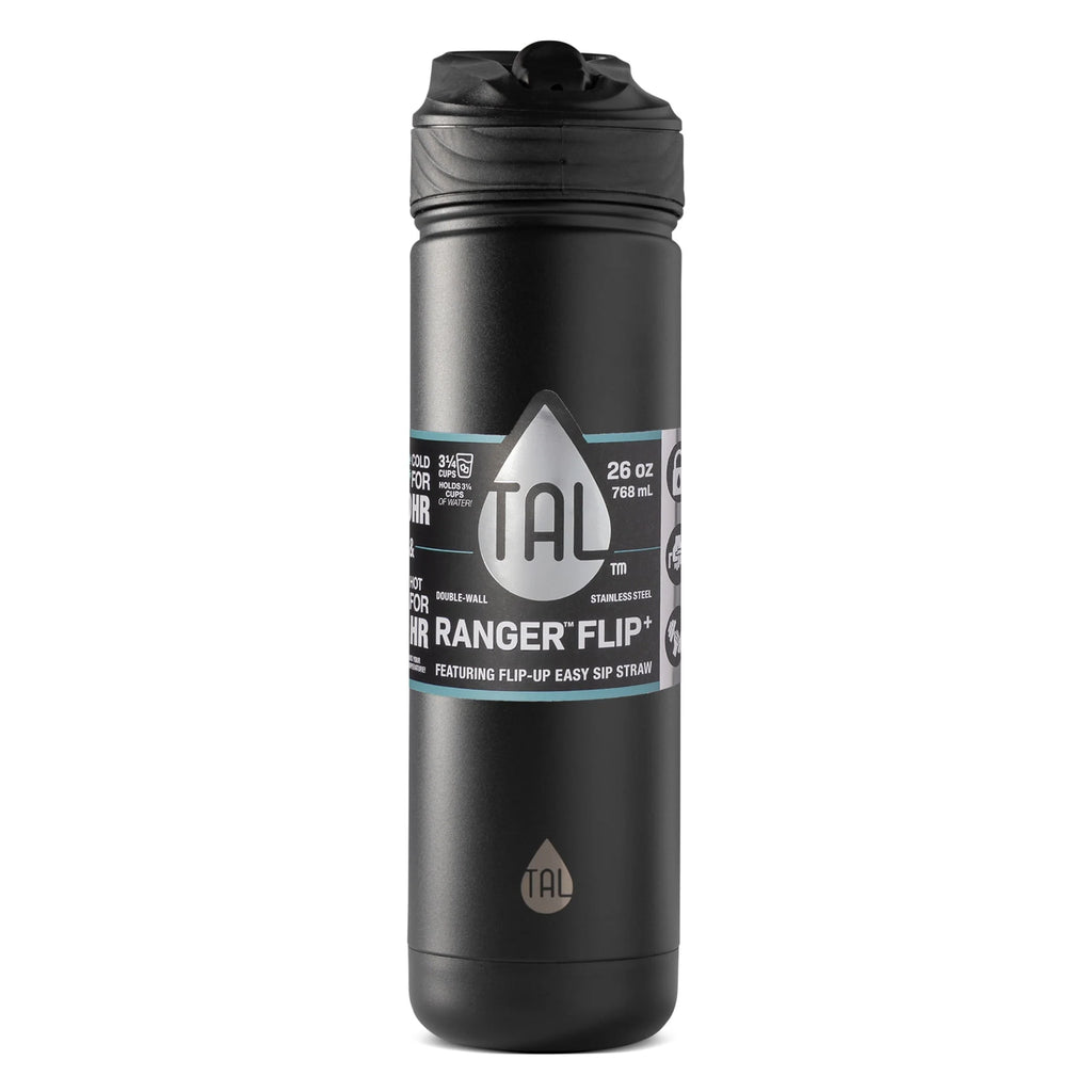 Black 26 oz Stainless Steel Water Bottle I965