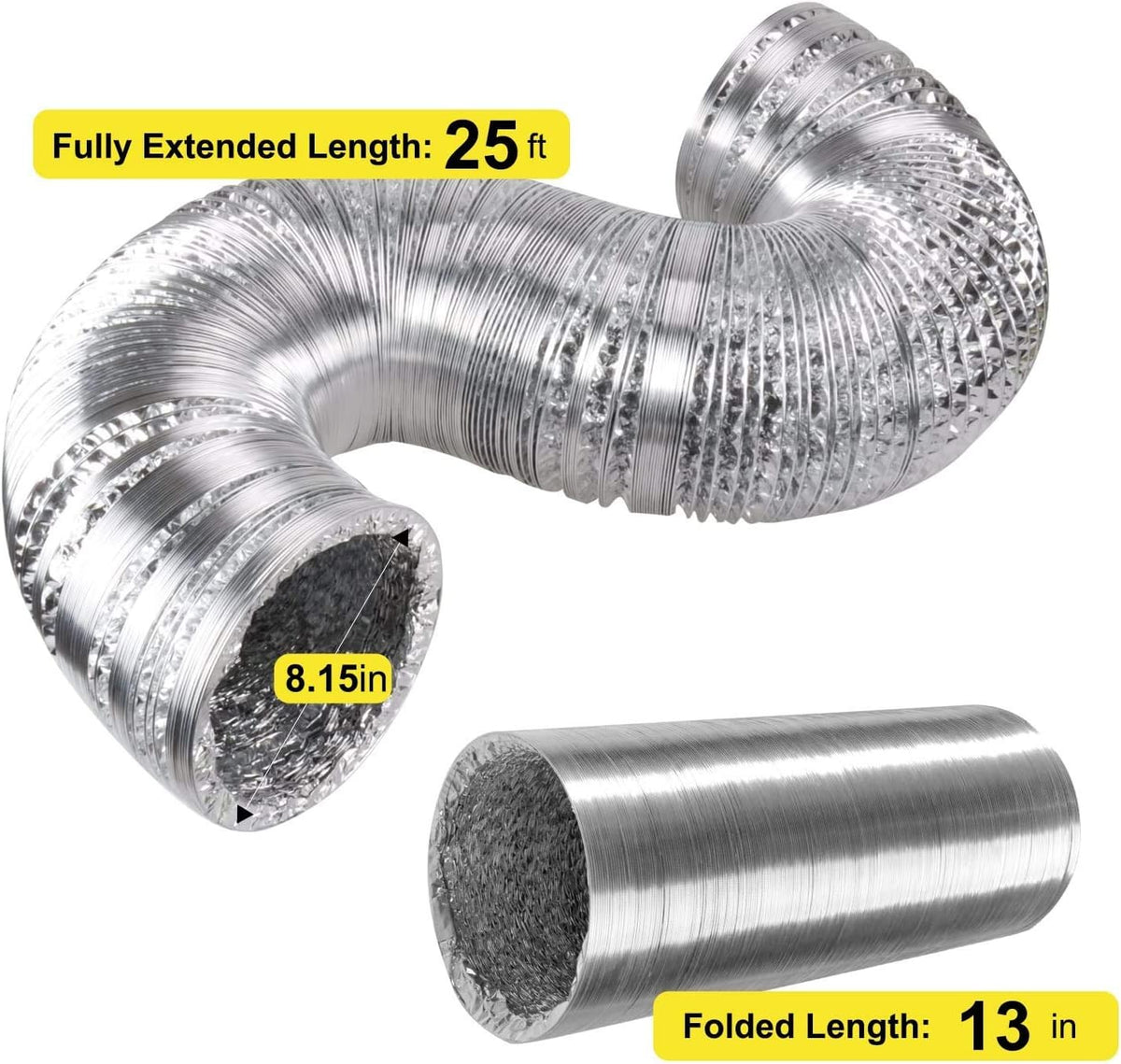 8 Inch 500 CFM Inline Fan Carbon Filter 25 Feet Ducting Combo M939