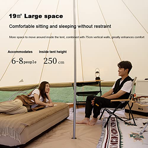 Canvas Bell Tent with Stove Jack, 4 Season Waterproof Tent I646494