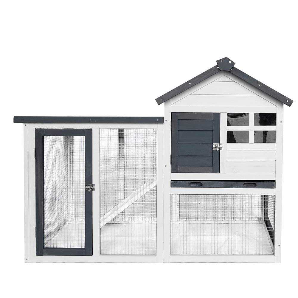 48''L Rabbit Hutch Wood House Pet Cage P7829