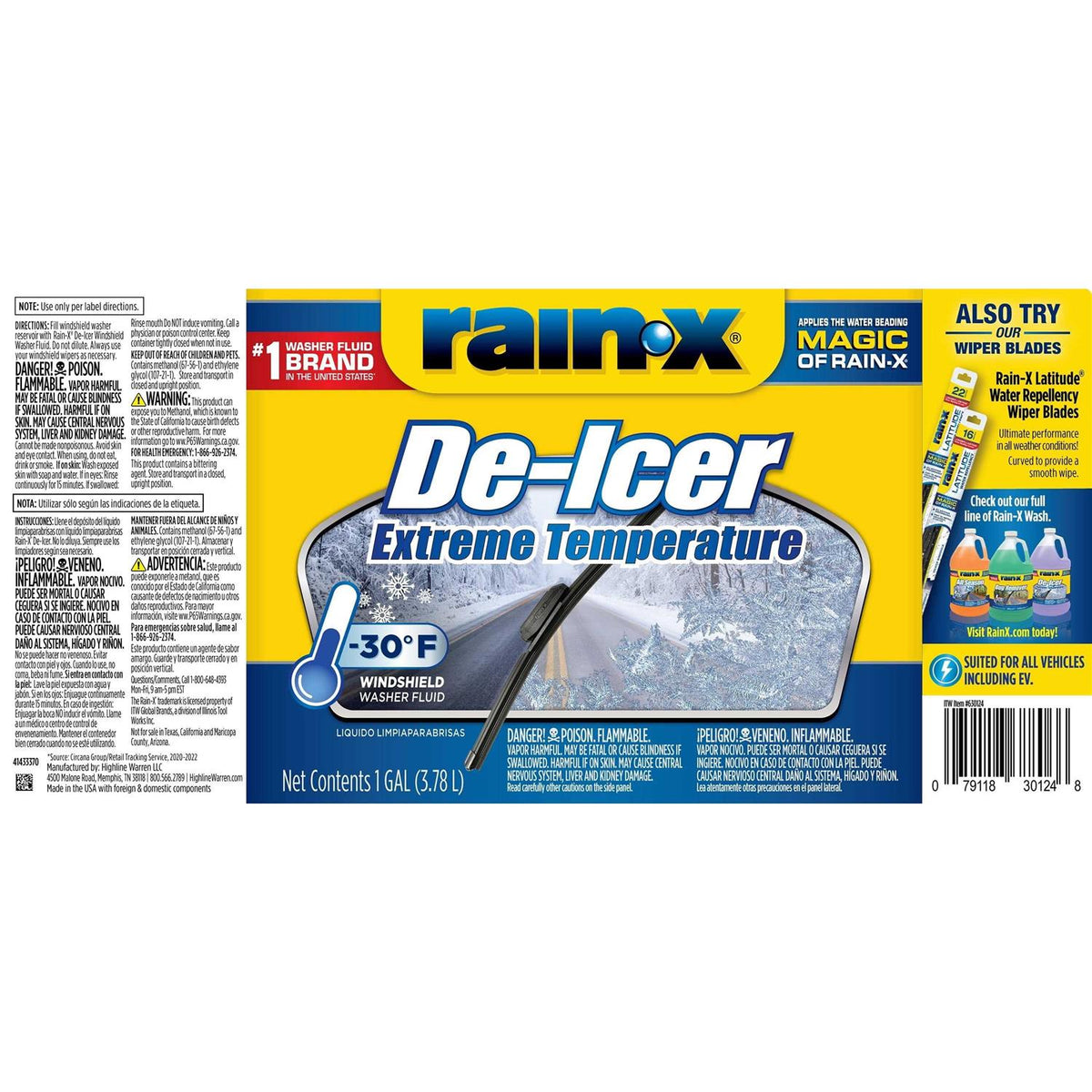 -30 Degree De-Icer Windshield Washer Fluid K1429