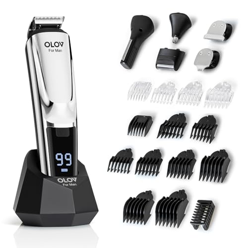 21 Piece Beard Trimmer Hair Clipper Electric Razor with USB Recharge Dock G957352