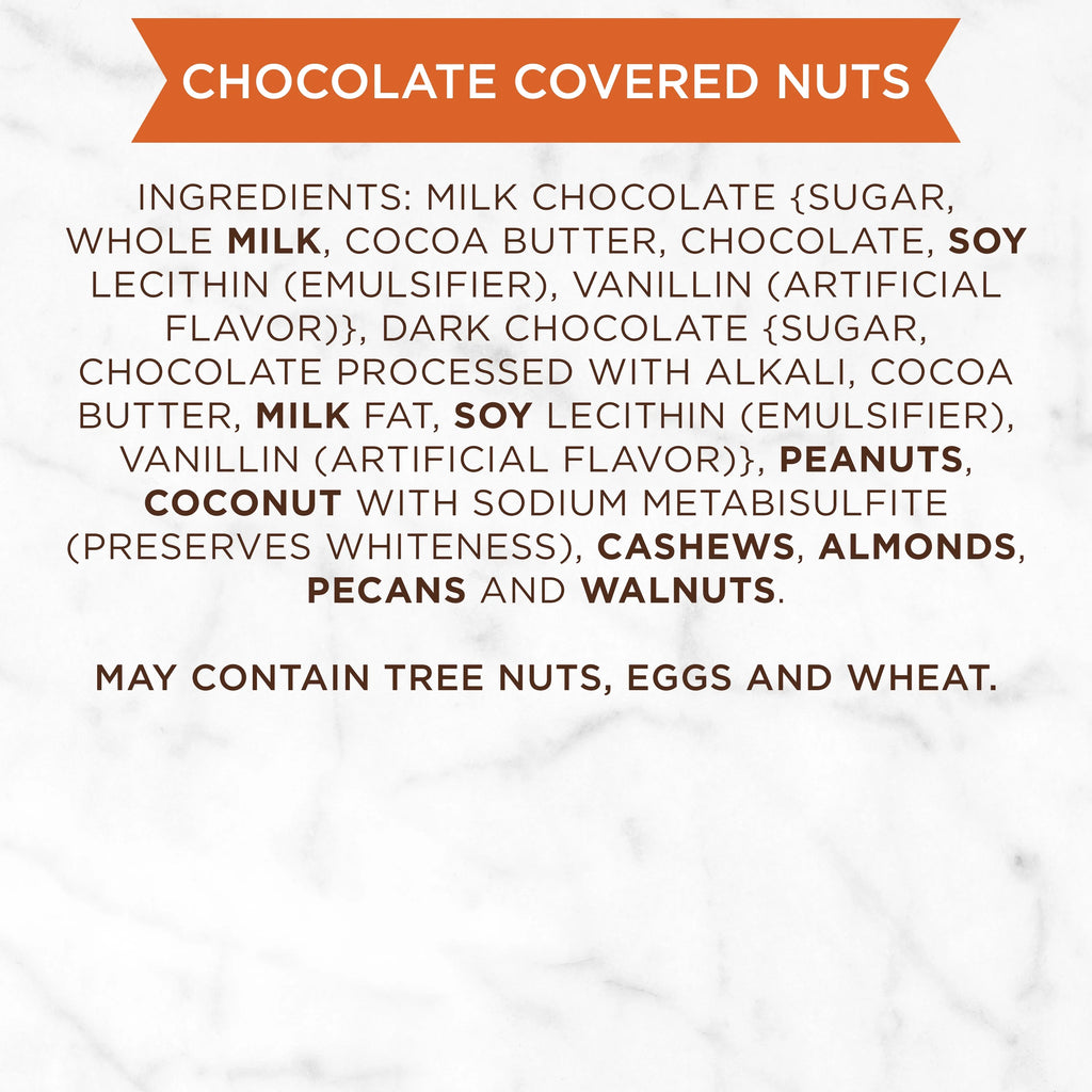 9 oz Milk & Dark Chocolate Covered Nuts Assortment Z55814
