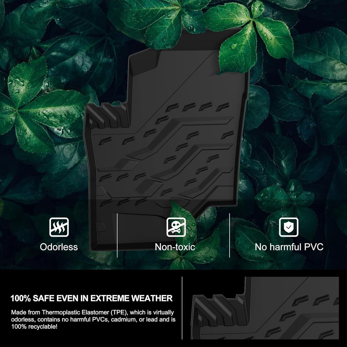 All Weather TPE Floor Mats Black B969933
