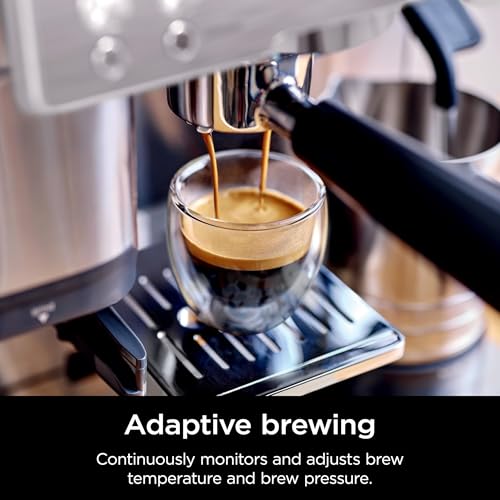 Stainless Steel Espresso Machine and Drip Coffee Maker with Integrated Coffee Grinder and Milk Frother D44176