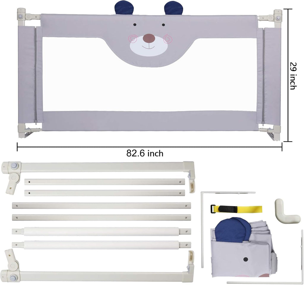 Toddler Bed Rail Extra Tall Collapsible Safety Guard W53057