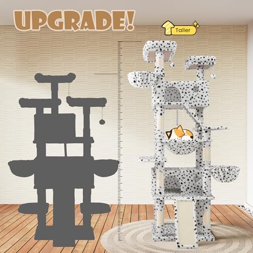 Dark Grey Multi-Level Cat Tree with Sisal Scratching Posts T79474