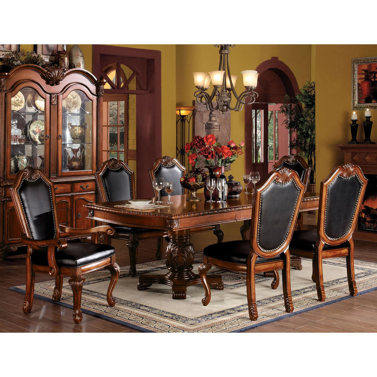 Cherry Finish Side Chair, Set of 2 K748