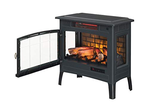Black 3D Infrared Electric Fireplace Stove with Remote Control A731120