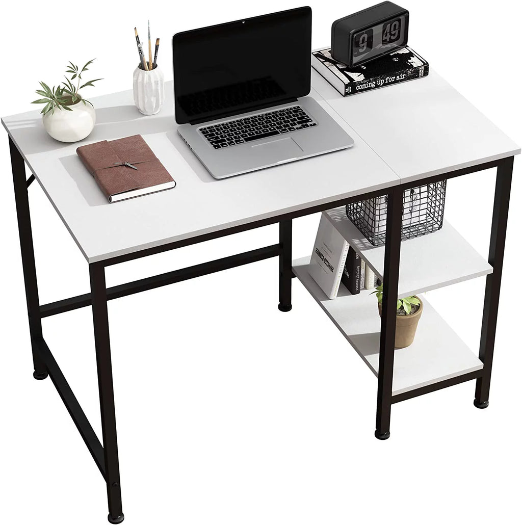 Black Oak Finish 55 inches Computer Desk with Storage Shelf K78695