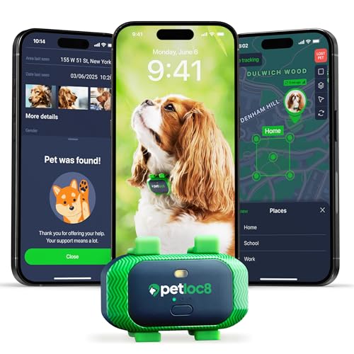 GPS Tracker Collar with App, Waterproof, 4-Month Subscription Included R826