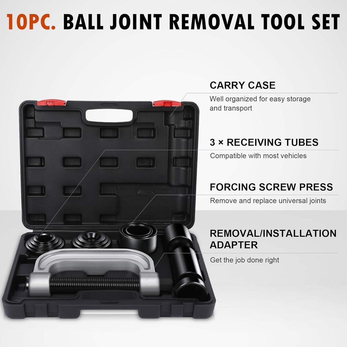 Heavy Duty Ball Joint Press & U Joint Removal Tool Kit with 4wd Adapters O682