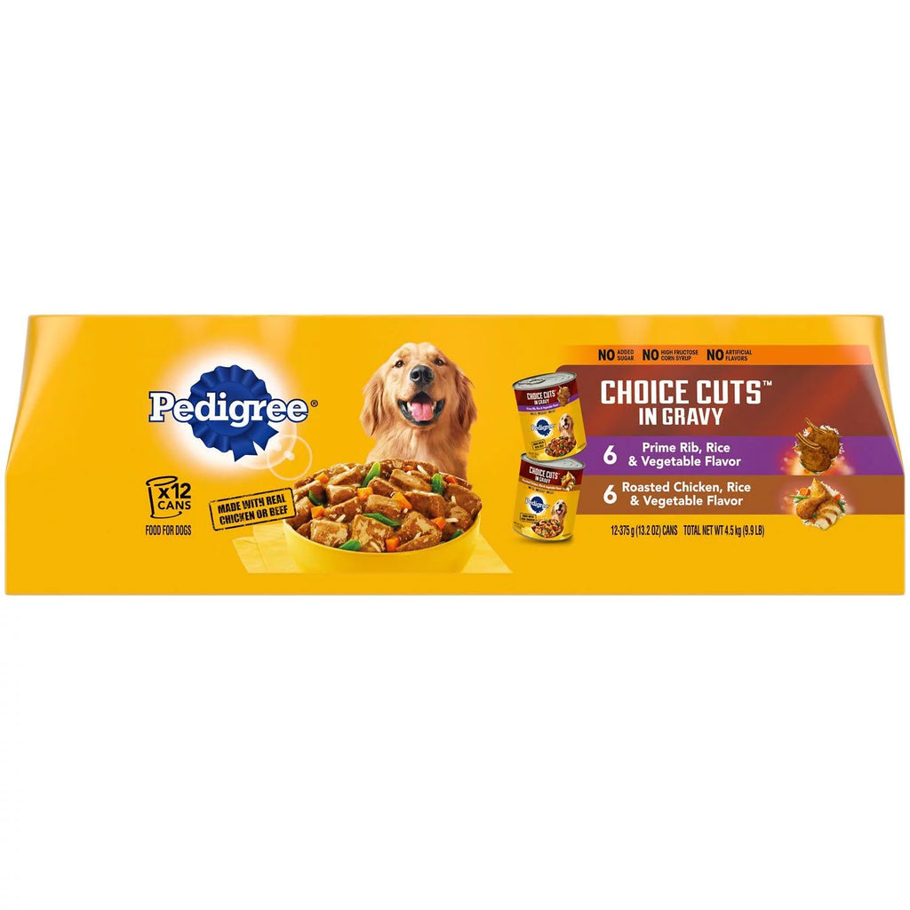 Prime Rib and Chicken Wet Dog Food Variety Pack 12 13.2 oz. Cans U202