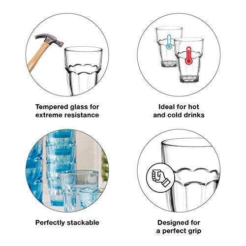 16.25 oz. Clear Stackable Cooler Glass, 6 Count O592393