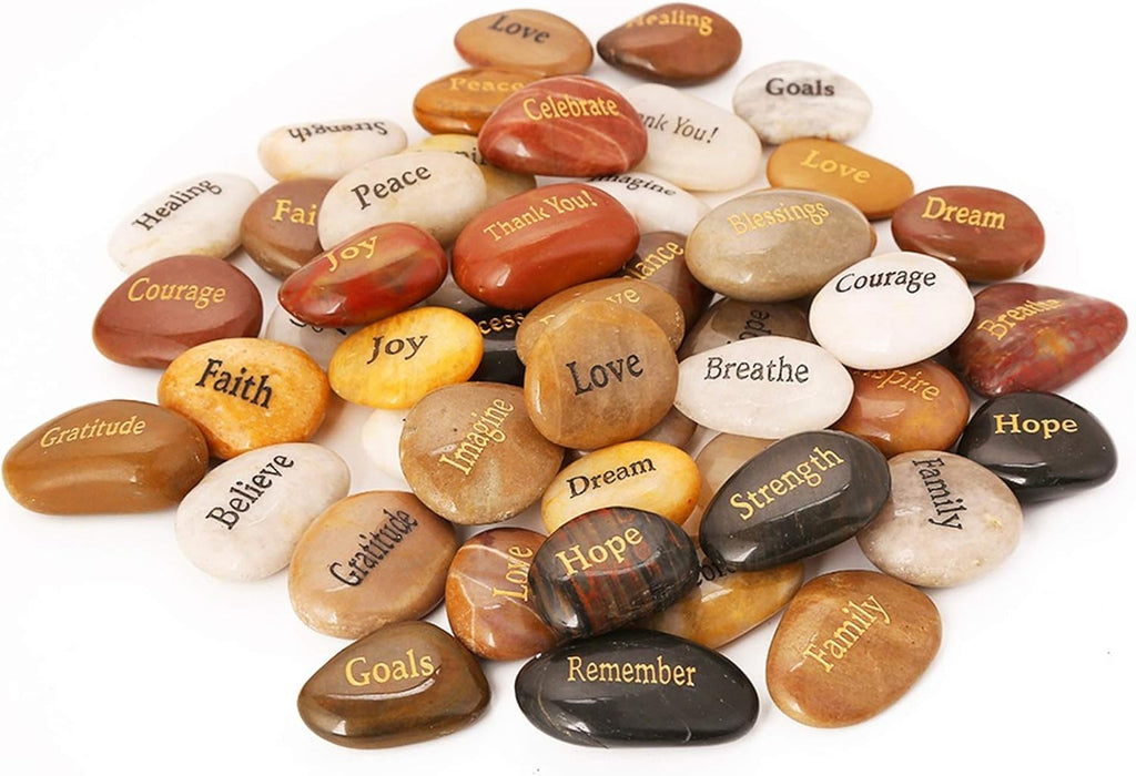 50PCS Inspirational Stones, 2"-3" each U9155