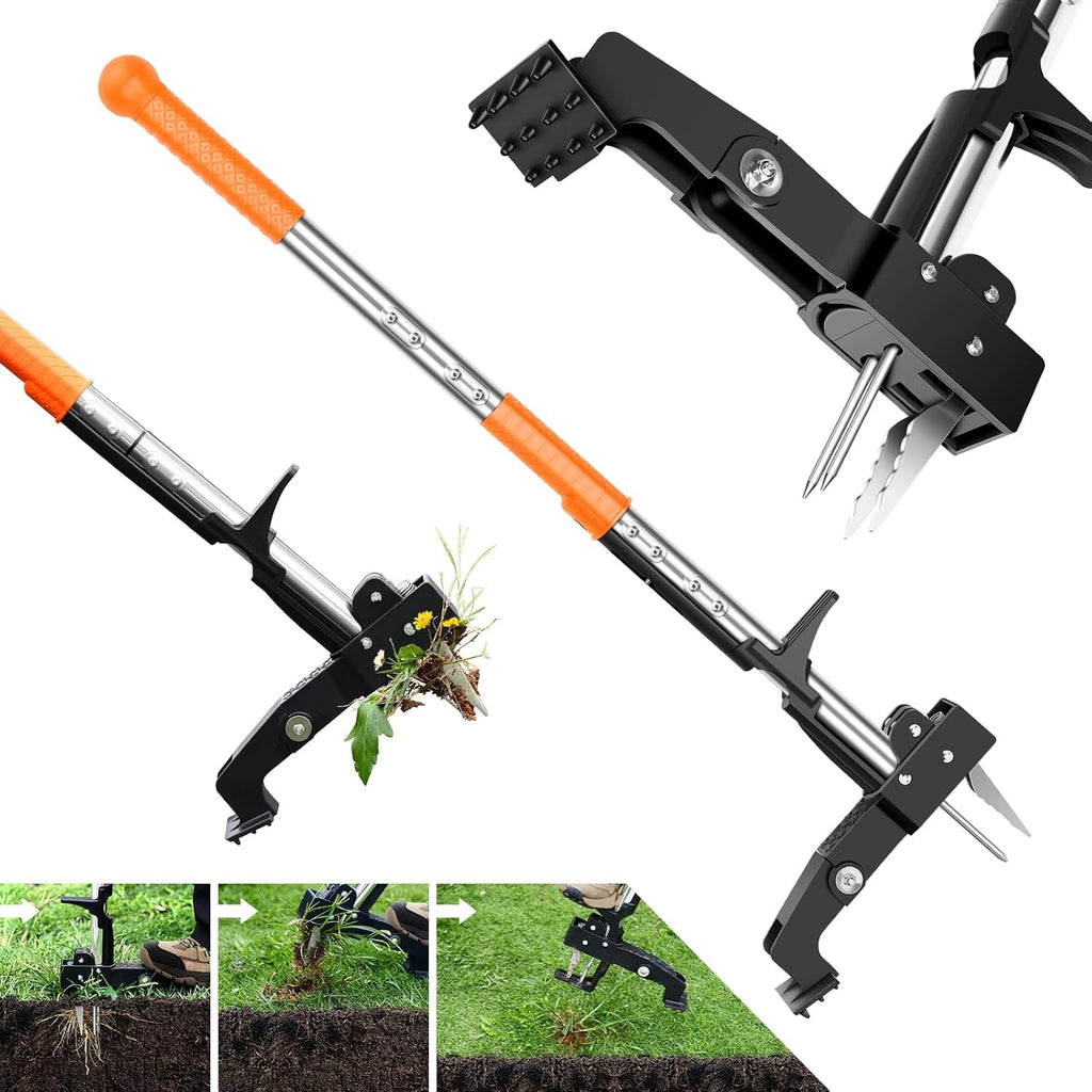 39.3" Long Handle Stainless Steel Weed Puller Tool G118