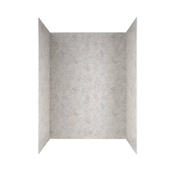 4-Piece Alcove Bath Wall in Platinum Marble B6126
