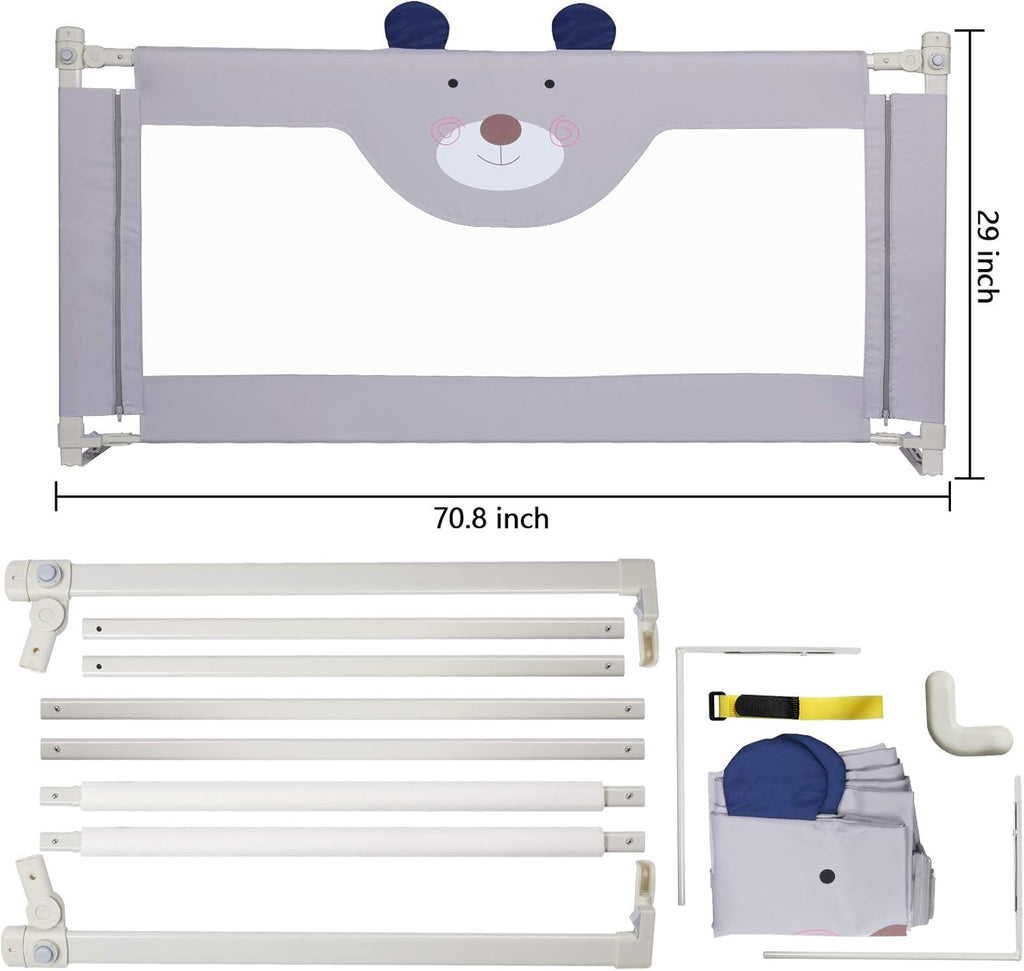 Toddler Bed Rail Extra Tall Collapsible Safety Guard W53057
