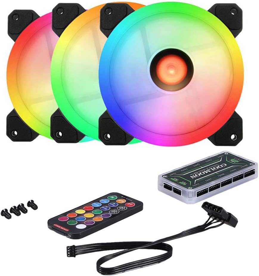 5 Fans 120mm RGB PC Cooling Fan with RGB Controller H872