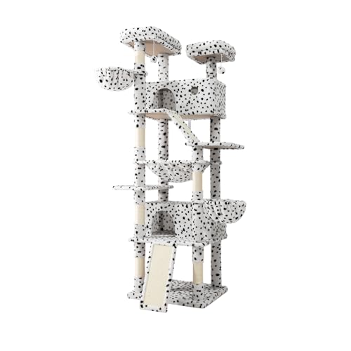 Dark Grey Multi-Level Cat Tree with Sisal Scratching Posts T79474