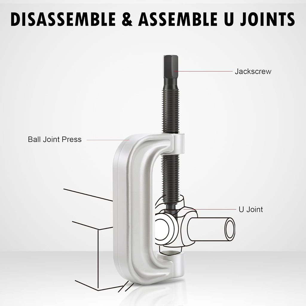 Heavy Duty Ball Joint Press & U Joint Removal Tool Kit with 4wd Adapters O682