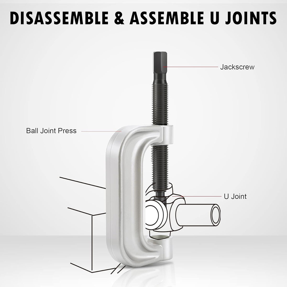 Heavy Duty Ball Joint Press & U Joint Removal Tool Kit with 4wd Adapters O682