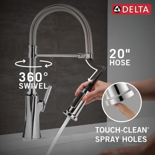 Brushed Nickel Kitchen Faucet with Pull Down Sprayer F930598