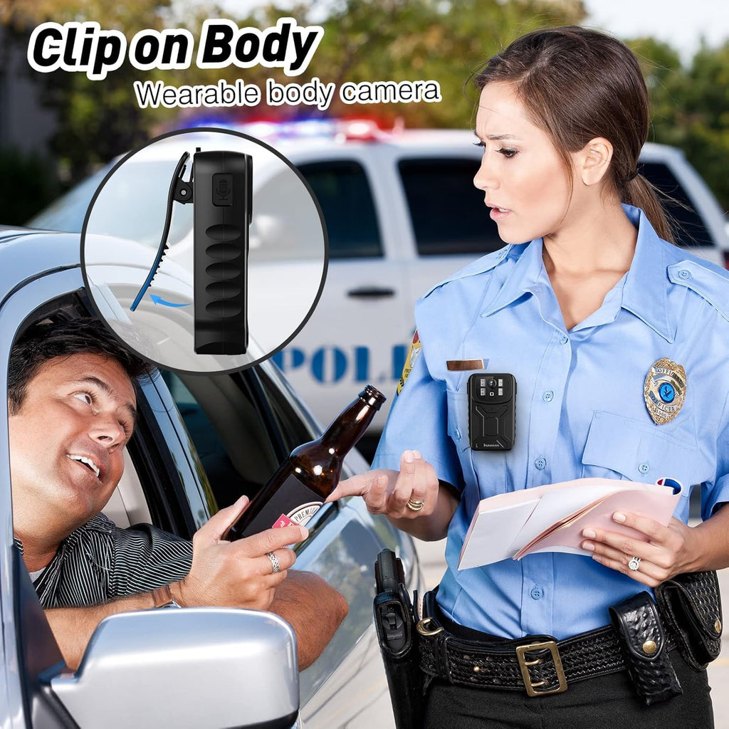 32G Memory Body Worn Camera with Night Vision, Pack of 2 V83885