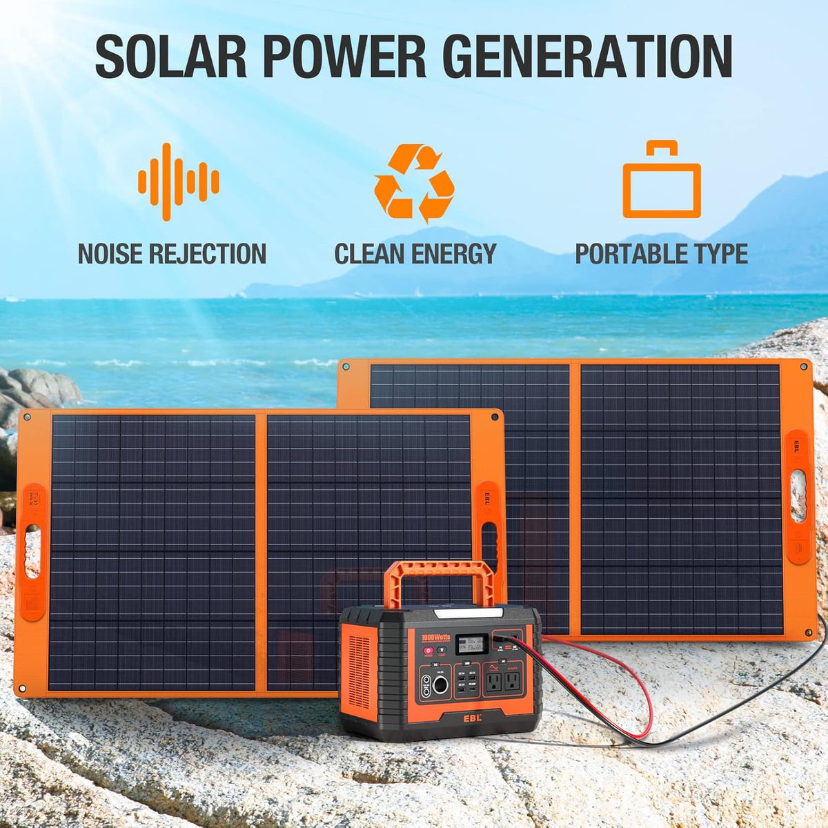 Portable Power Station 1000W 999Wh Solar Generator X250822
