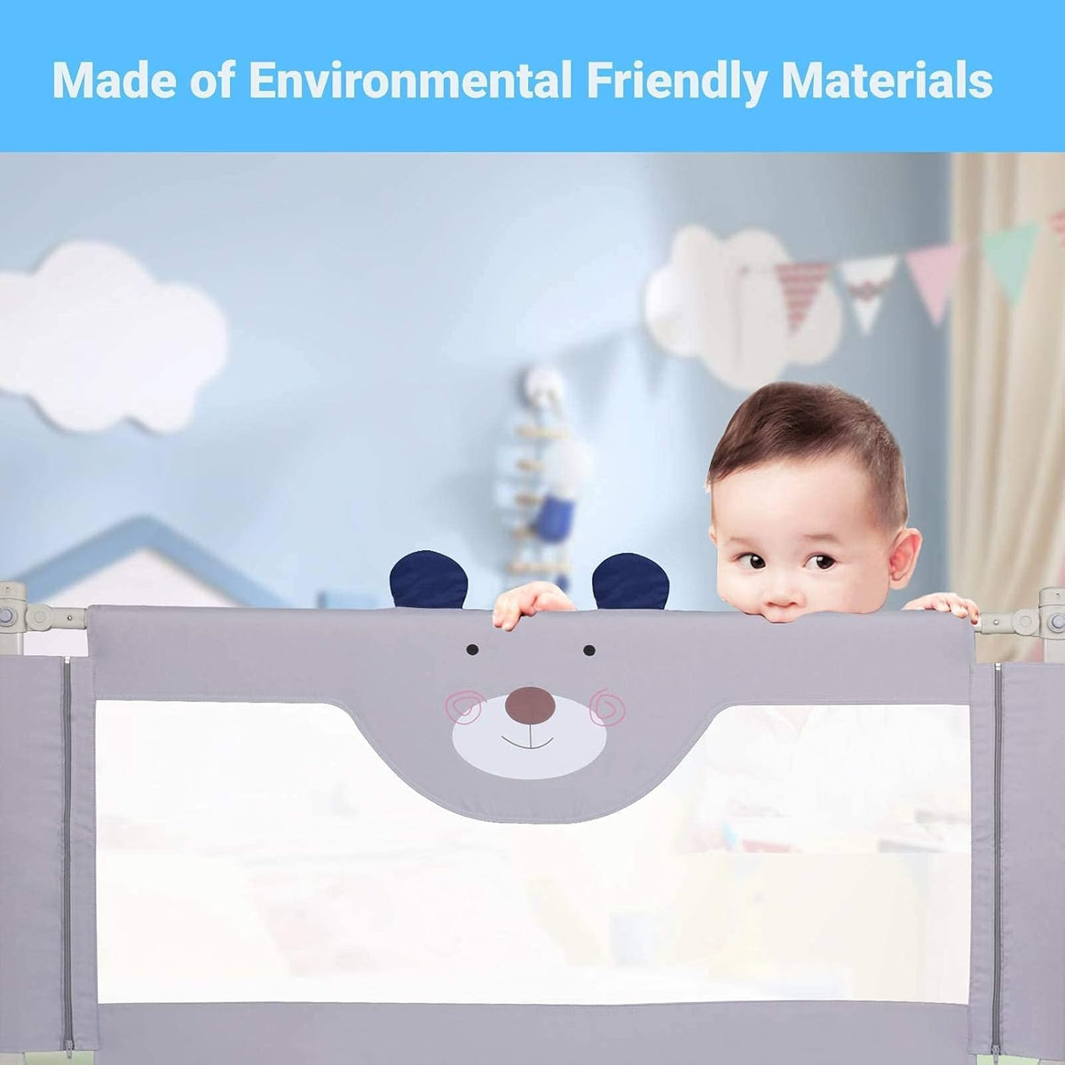 Toddler Bed Rail Extra Tall Collapsible Safety Guard W53057