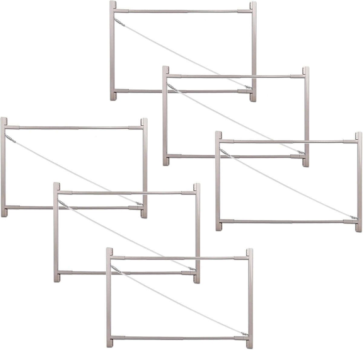 Steel Frame Gate Building Kit, 36-72 Inch Wide Opening (6 Pack) H634789