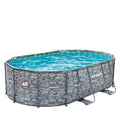 16 ft Oval Above Ground Frame Swimming Pool T6901