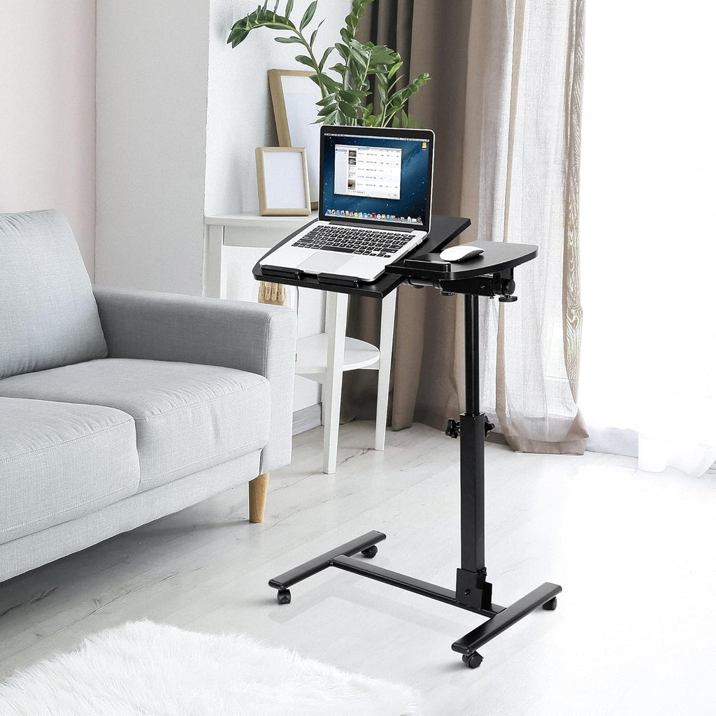 Adjustable Rolling Laptop Stand Desk Cart Z315883