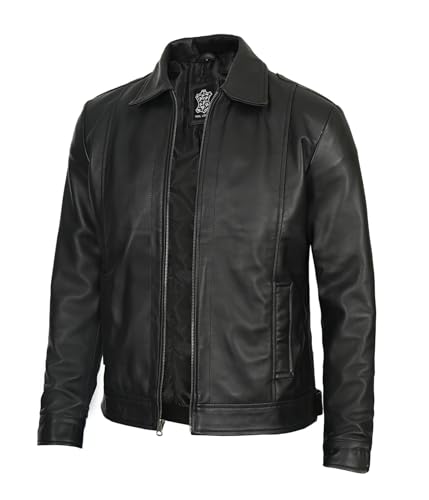 Real Lambskin Classic Vintage Style Leather Jacket O47208