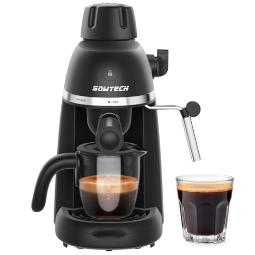 Black 3.5 Bar Espresso Coffee Machine with Steam Milk Frother T568