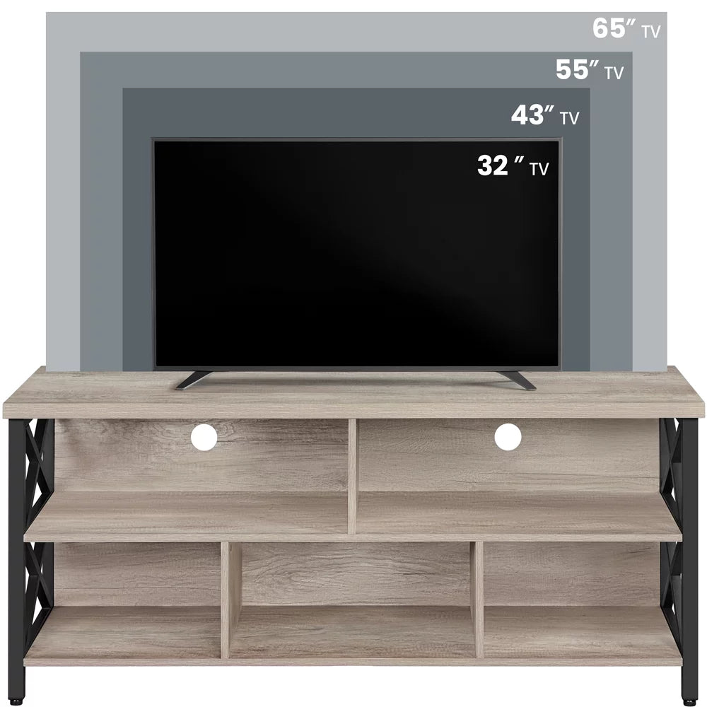 Gray TV Stand with Storage K4223