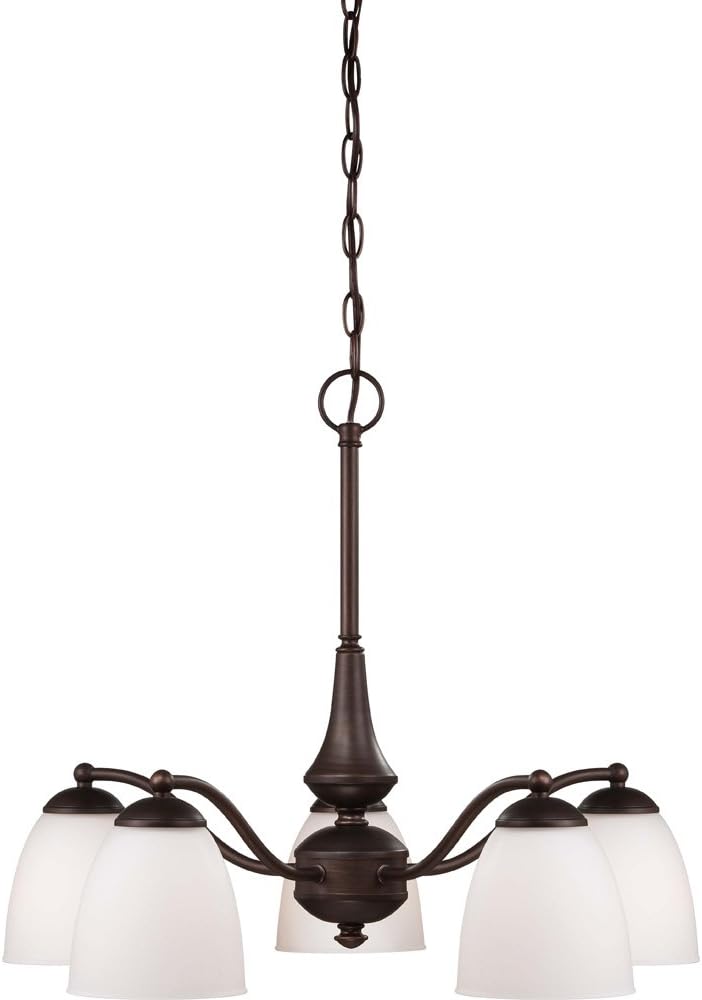 Frosted Glass Brushed Nickel Three Light Semi-Flush Dome Fixture M724