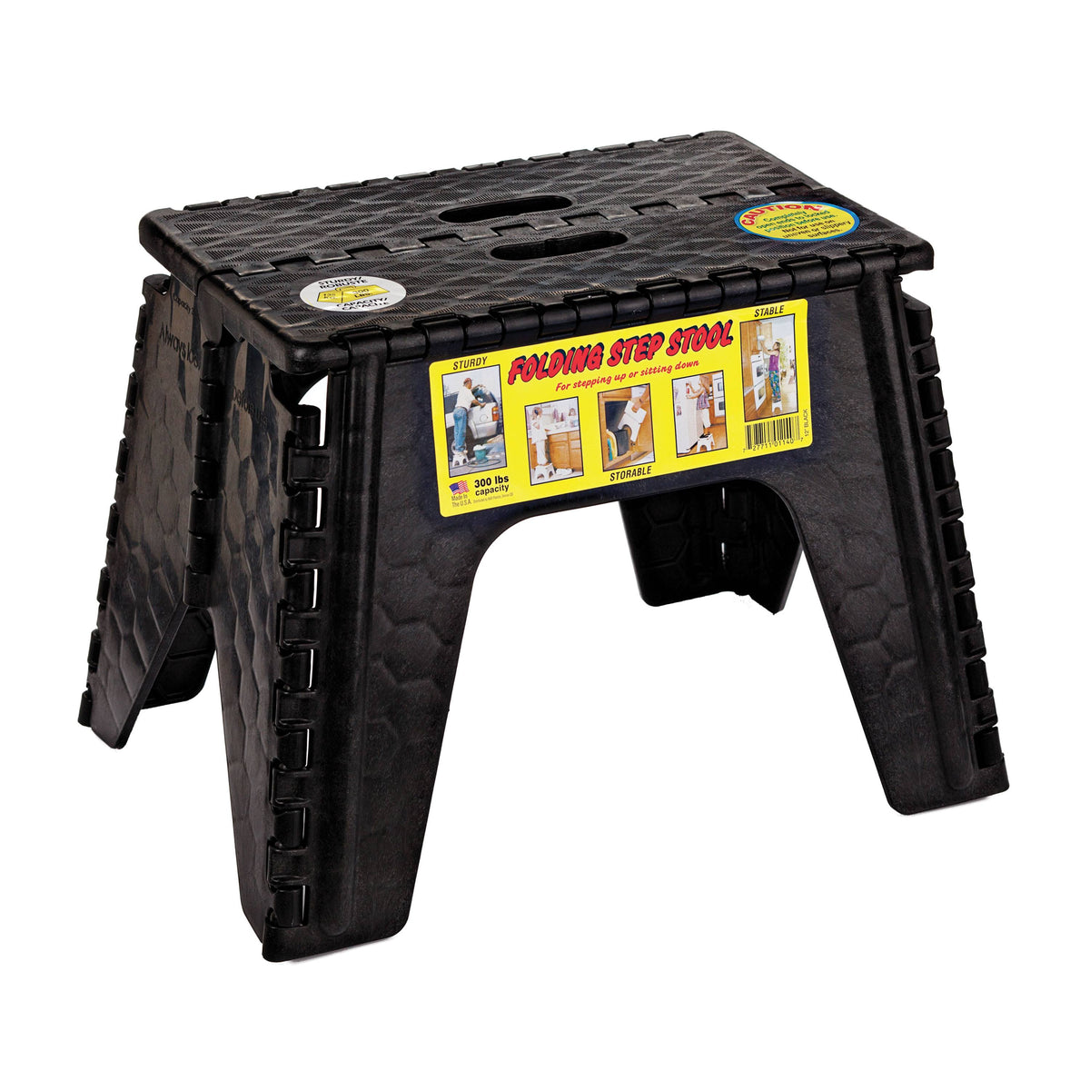 Black 12in Folding Step Stool X643