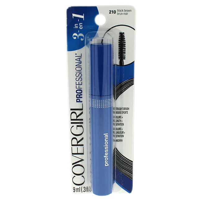 3-in-1 Straight Brush Mascara - Black Brown - 0.3 oz Q7859