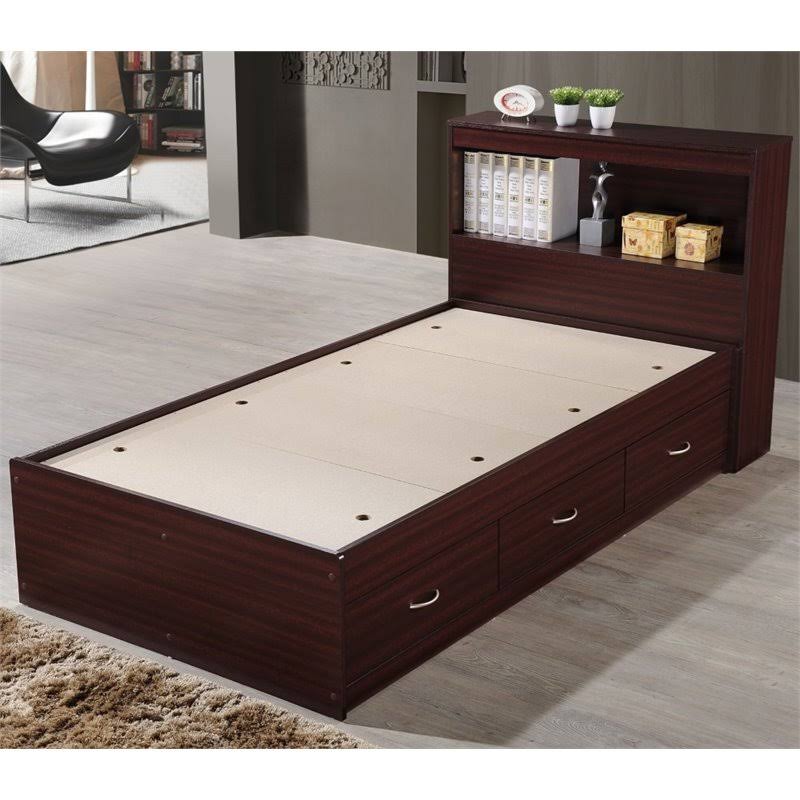 Twin-size Captain Bed with 3-Drawers and Headboard N46751