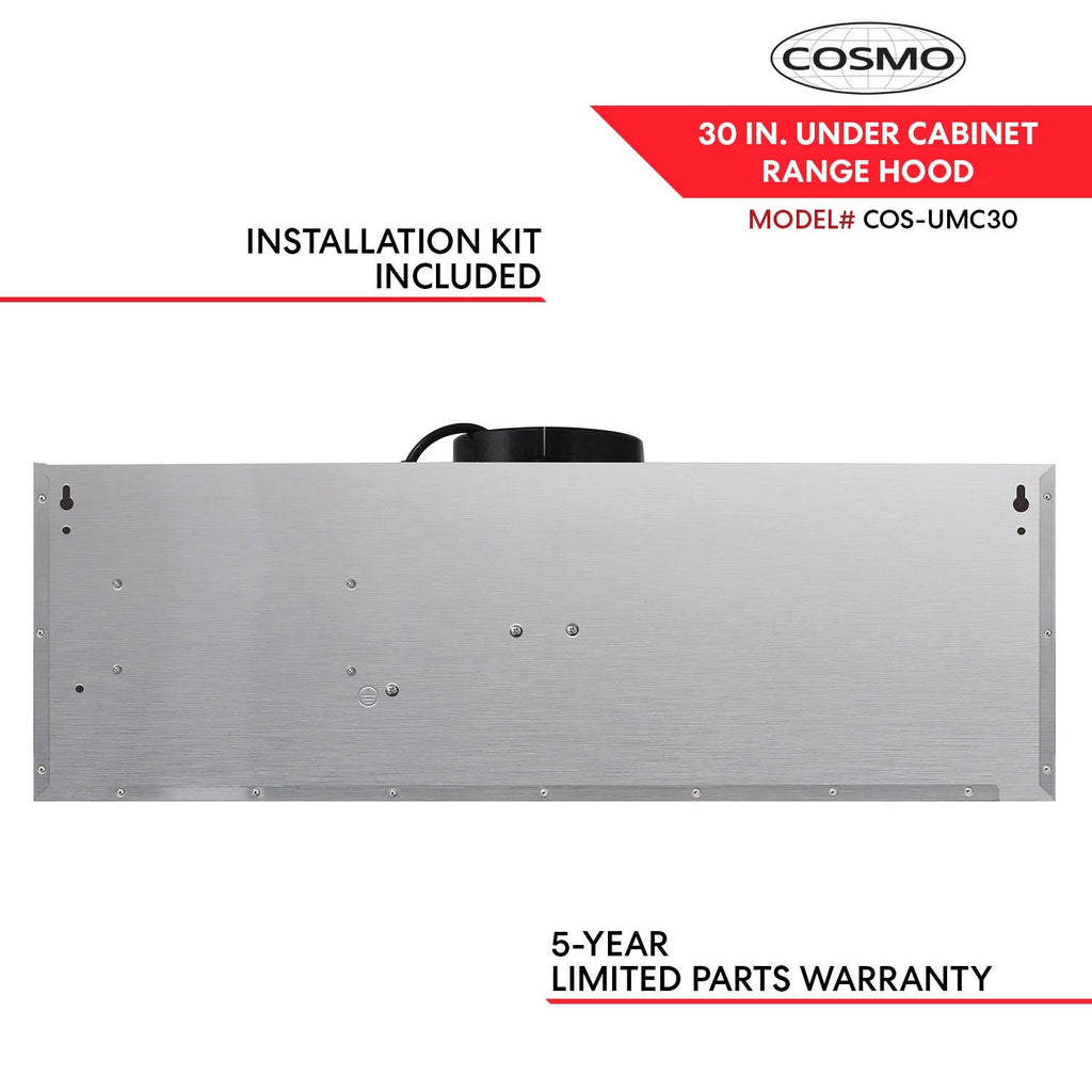 30-Inch 760 CFM Ducted Under Cabinet Stainless Steel Range Hood Q94973